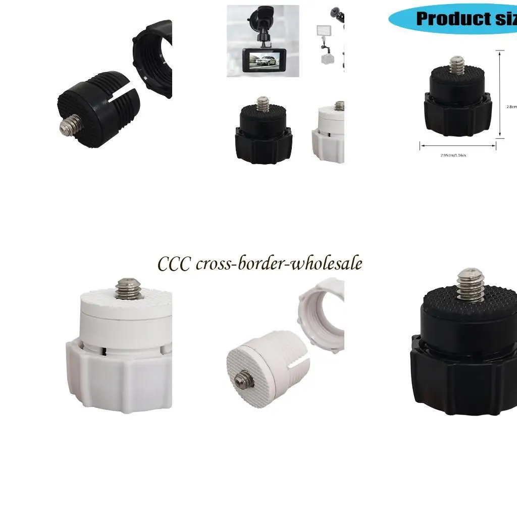 L41F 1/4 Screw to 17mm Ball Head Interfaces Plastic Joint Adapter for Phone Holder