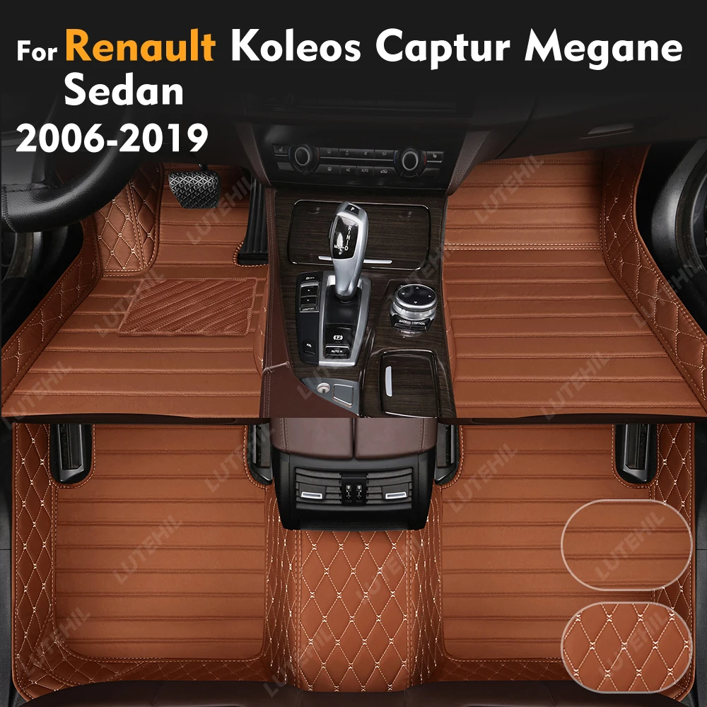 

For Renault Koleos Captur Megane Sedan 2006-2019 Custom Car Floor Mat Automobile Carpet Cover Interior Accessories Protective
