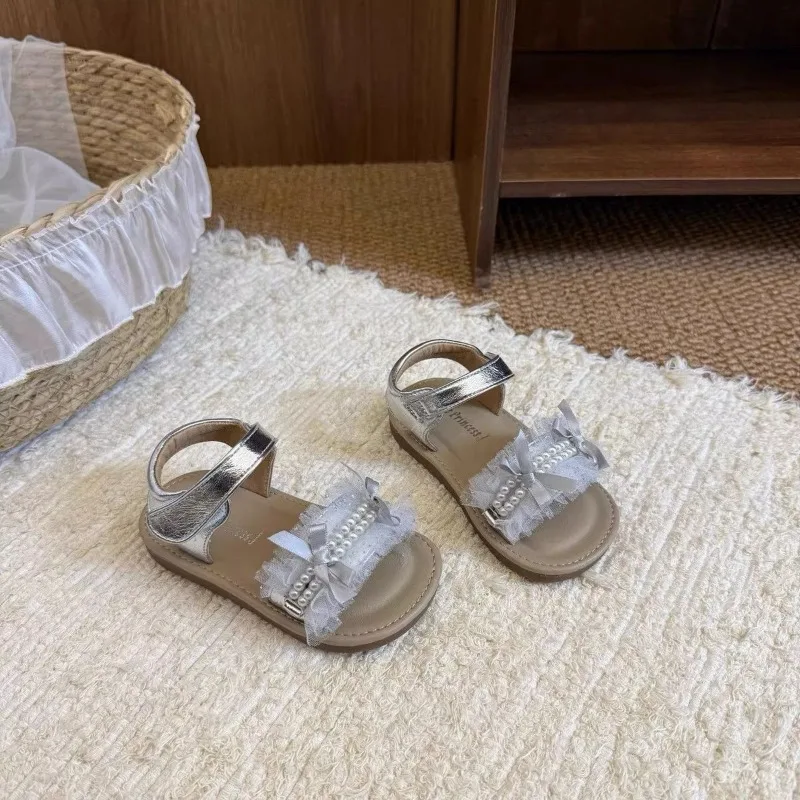Mädchen-Sandalen Süße Spitze Vielseitige Kinder-Prinzessinnen-Sandalen Offene Zehen Weiche Sohle 2026 Sommer Neue Baby-Lauflernschuhe Rutschfest – Detail 7