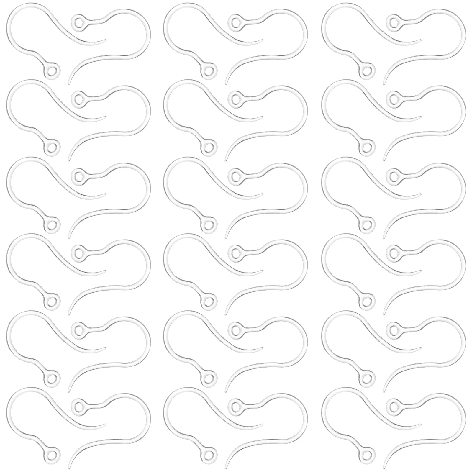 

Ears Transparent Resin Hooks Earring Findings for Jewellery Making Large Hardware