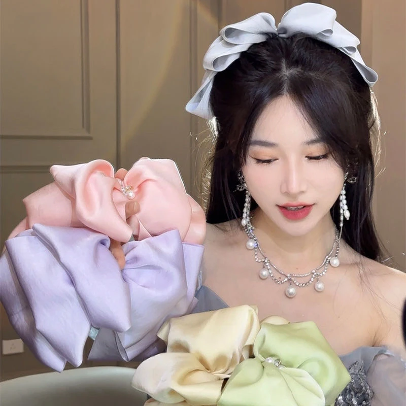 

Супер милая заколка для волос с большим бантом, женская заколка для глаз, маленькая прямая заколка, высококачественный аксессуар для волос