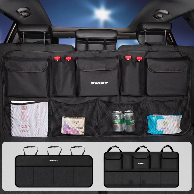 Car Backseat Storage Bag Trunk Waterproof High Capacity Organizer Accessories For Suzuki Swift Grand Vitara Jimny Kizashi Liana