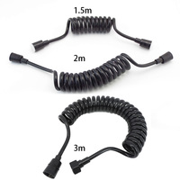 black 1.5m 2m 3m plumbing fittings Spring Flexible Water Pipe Retractable telephone line tube shower head Hose For Toilet Bidet