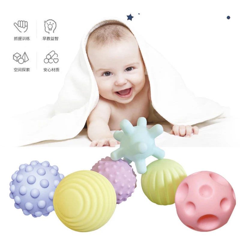 4 PCS/6 PcsBaby Toys Sensory Balls For Children Textured Hand Touch Ball Soft Massage Ball Infant Rattle Senses Toys