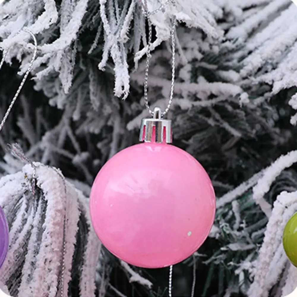 

15/20pcs Plastic Christmas Ball Colorful Shatterproof Christmas Spheres Pendant Waterproof Xmas Tree Hanging Ornament