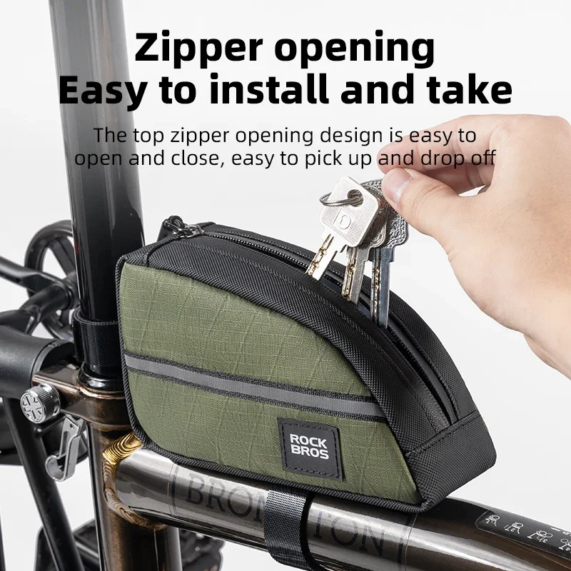 ROCKBROS Tragbare Fahrradtaschen für Faltrad Brompton Nylon Dreieck Schlauchtasche Reise Casual Pendeln Werkzeuge Tasche Fahrradzubehör