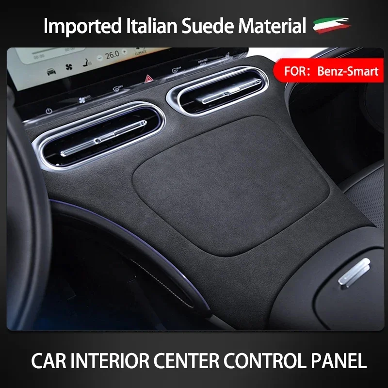 

Super Suede For Mercedes Benz SMART #1 2022 2023 2024 Car Central Control Gear Shift Panel Modification Cover