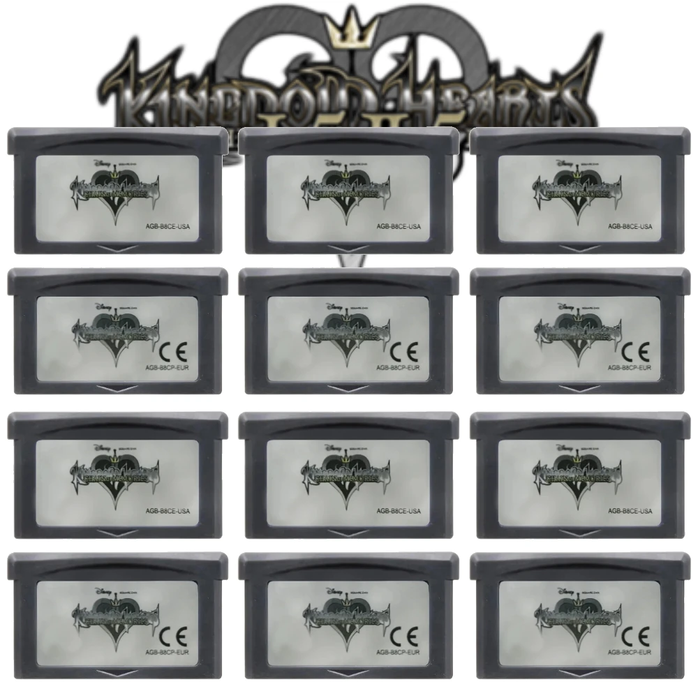 USA/EUR-Version GBA-Spielkassette 32-Bit-Videospielkonsolenkarte Kingdom Hearts Series Chain of Memories Of