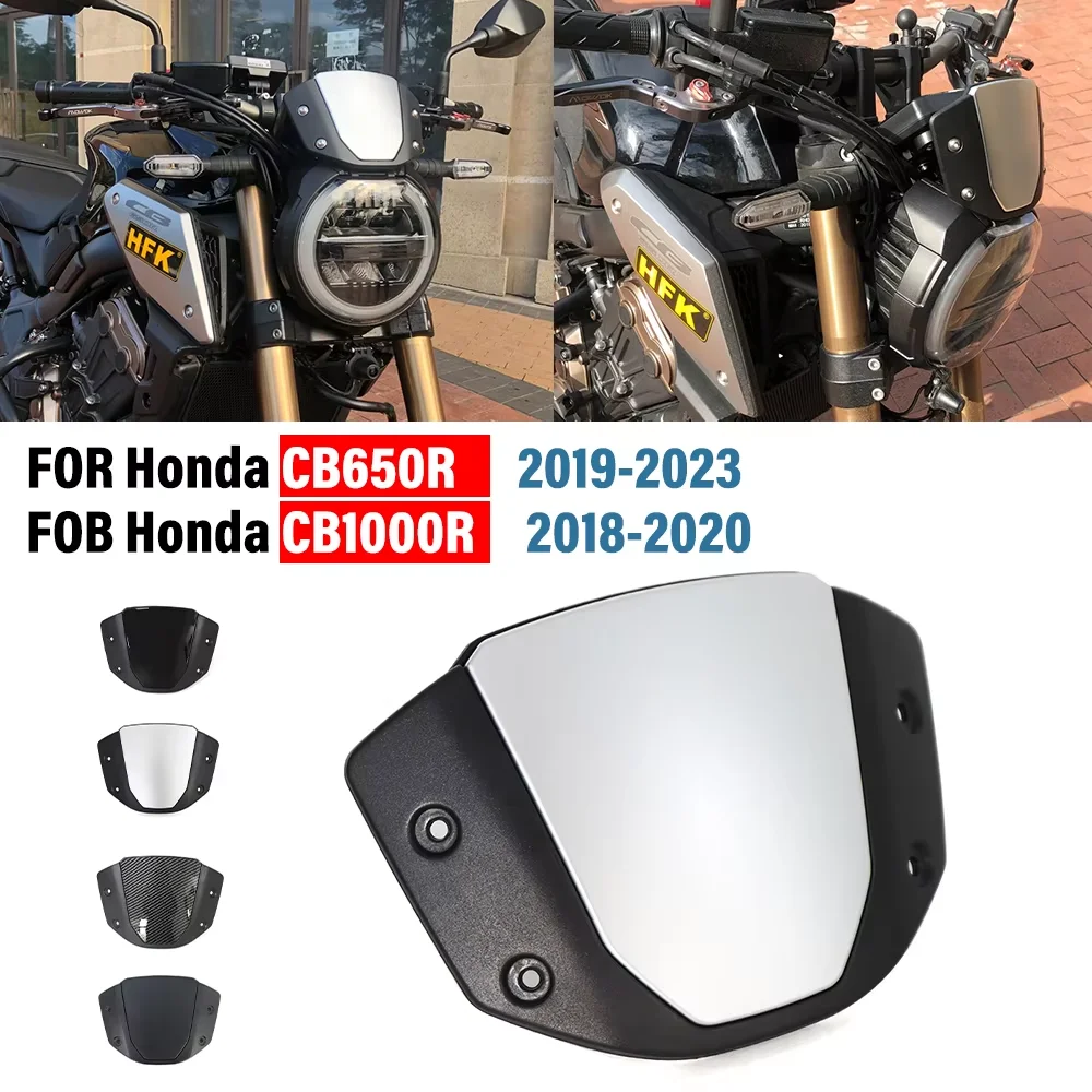FÜR HONDA CB650R 2019-2023 CB1000R 18-20 CB 650R 1000R Motorrad Zubehör Windschutzscheibe Front Verkleidung Windschutz windabweiser