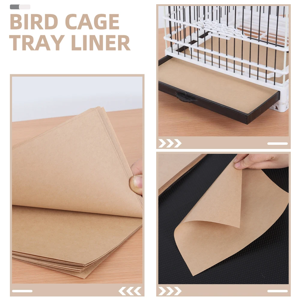 

Bird Cage Paper Parakeet Liner Disposable Cages Bottom Pad for Birds Birdcage Long Tail