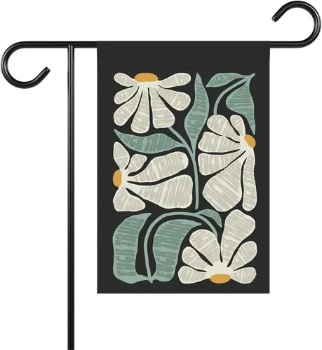 FDT Flag- Flower Political Garden Flag - Double Sided Yard Decor for PPZ