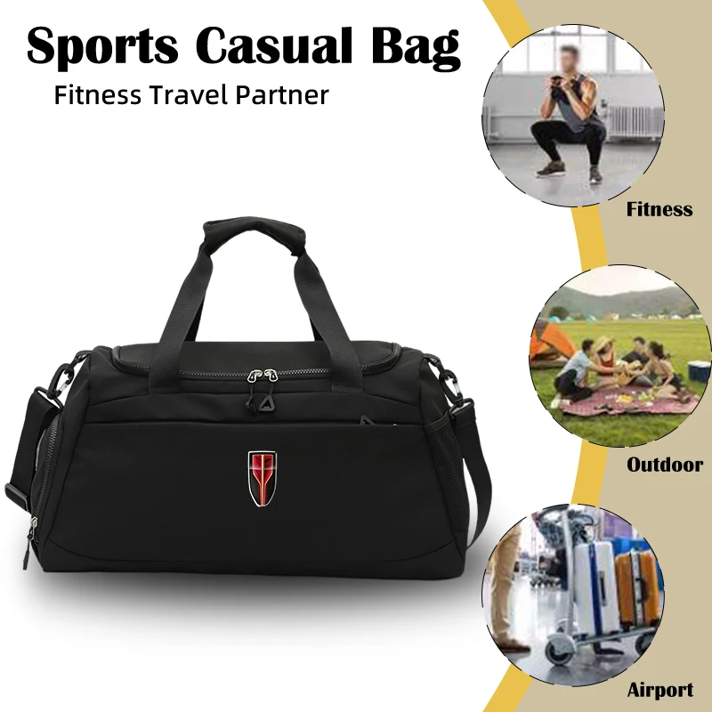 

Car Logo Oxford Waterproof Travel Bags Large Capacity Duffle Fitness Bag For Hongqi H5 H6 H7 H9 E-QM5 HS3 HS5 HS6 HS7 E-HS3