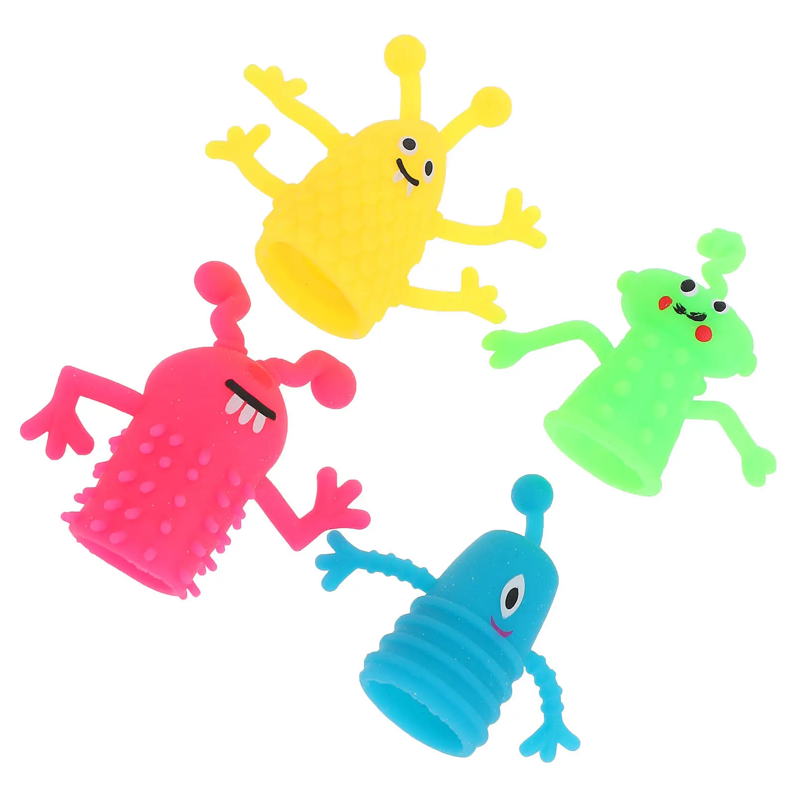 

10 Pcs Finger Playing Toy Halloween Toys for Kids Cartoon Puppets Cute TPR Compact