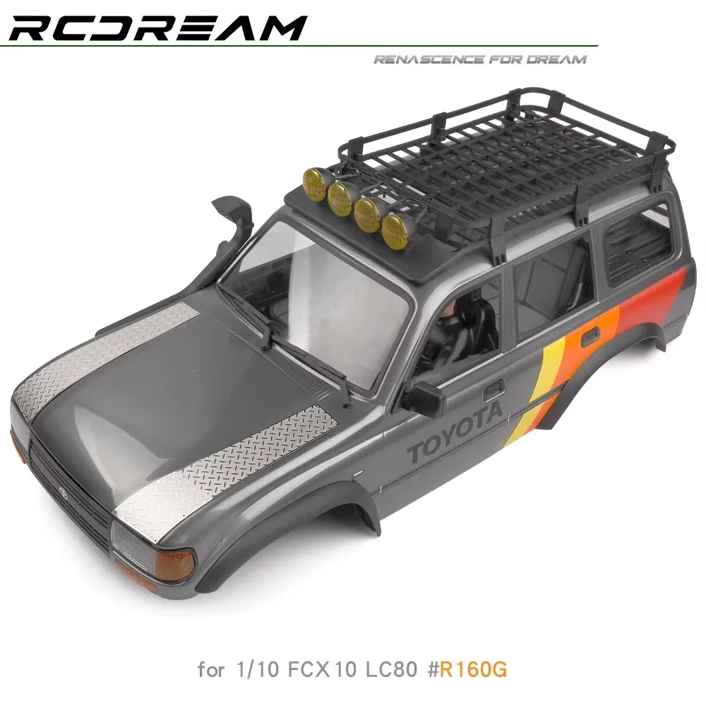 RCDream 1/10 FCX10 hood with anti slip plates on both sides for land patrol climbing vehicle simulation modification # R160G
