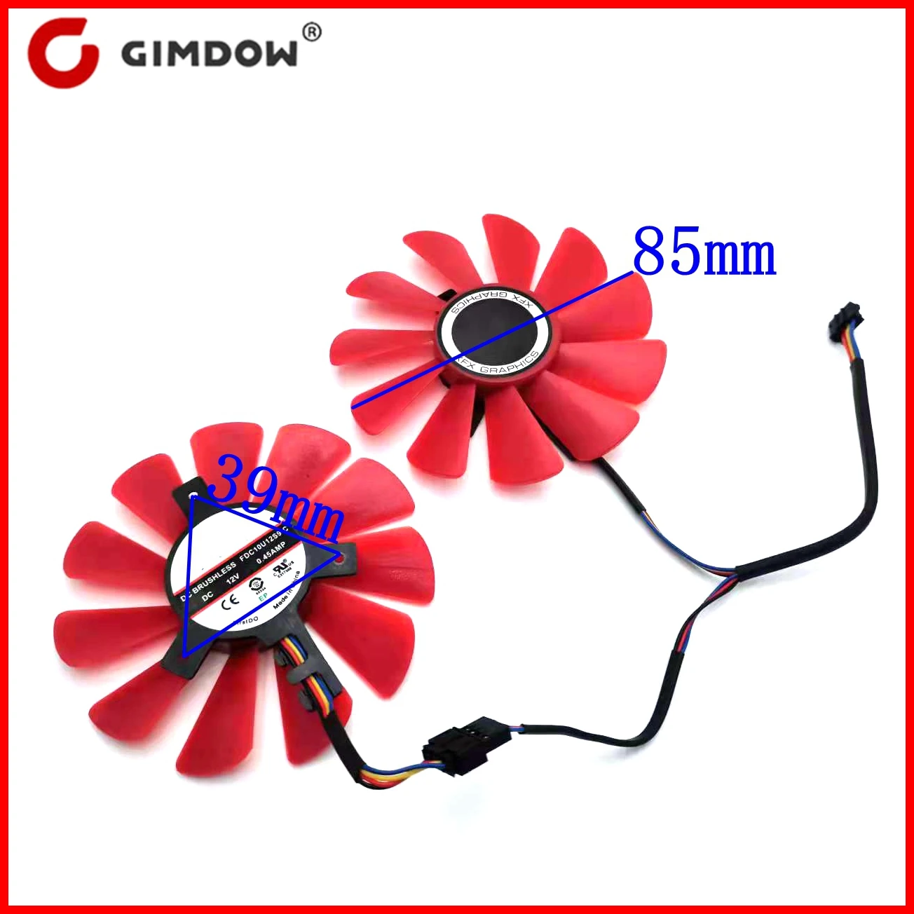 Nuova FDC10U12S9-C 4pin 85mm 2 pz/lotto per XFX RX-570-RS RX-580-RS RX480 RX470 RX574 RX578 ventola di raffreddamento della scheda grafica