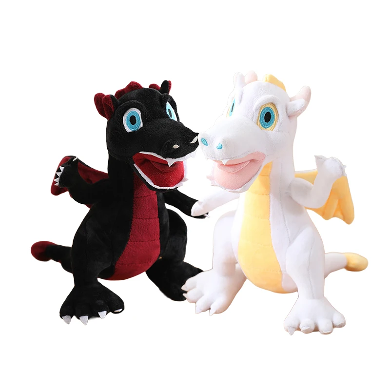 

24cm Sky Dragon Doll Plush Toy Stuffed Black White Fantastic Standing Loong Cartoon Animal Plushie Men Birthday Gift