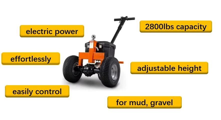 عربة يدوية ثلاثية العجلات قابلة للتخصيص، مقطورة معدنية كهربائية ذاتية الدفع، أدوات تخزين منصة فولاذية مطلية بالمسحوق