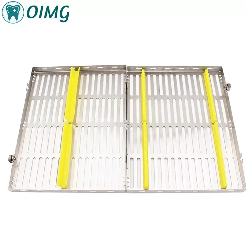 Dental Sterilization Rack Surgical Autoclavable Sterilization Box Dental Cassette File Burs Disinfection Tray