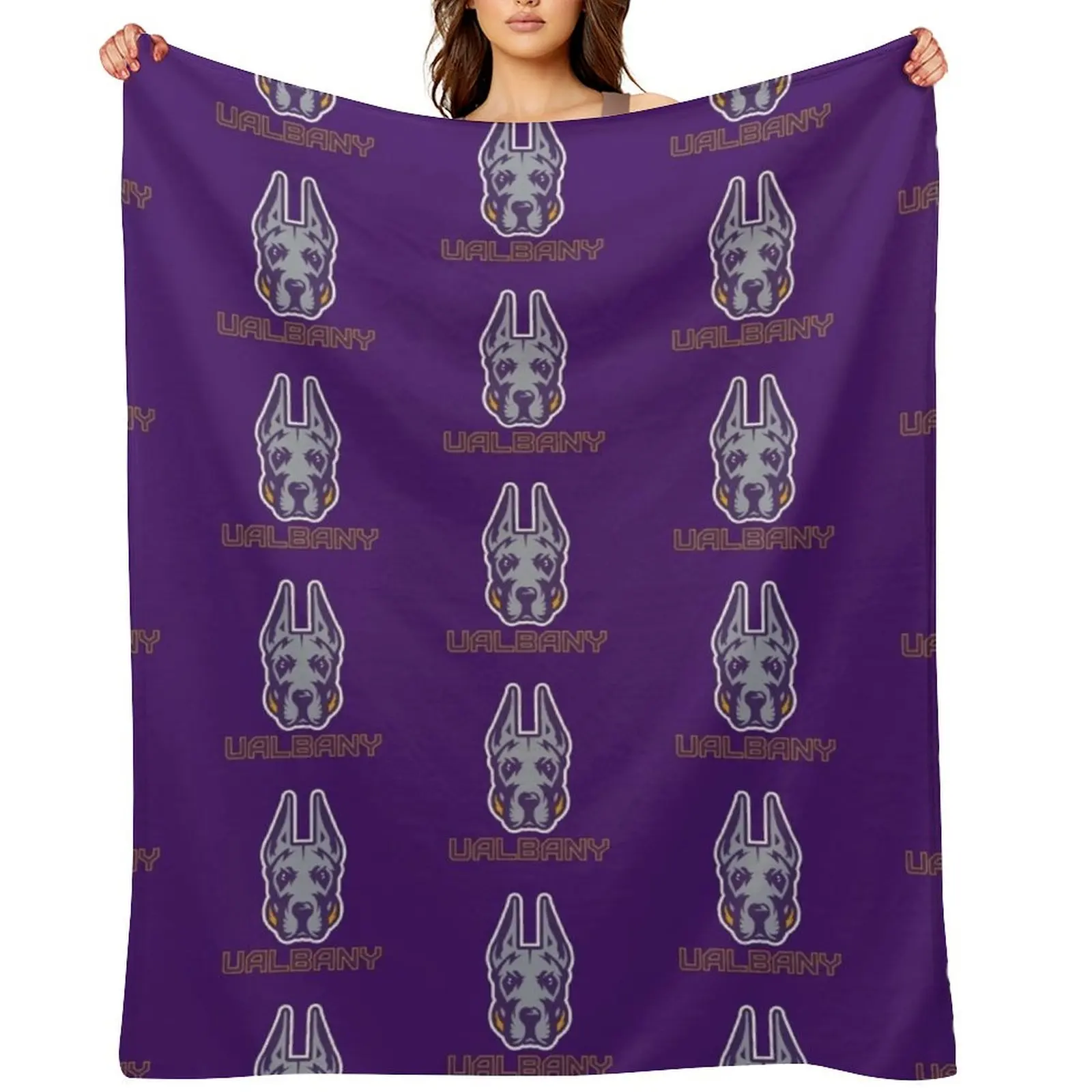 

The UAlbany Great Danes Throw Blanket Luxury Brand Furry Soft Plaid Blankets