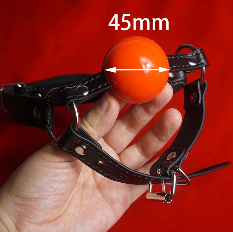 BDSM Mouth Gag.Slave Gag Ball,Ballgag with Short Chin Strap,Bondage,Restraints,Sex Toys for Couples,Adult Games