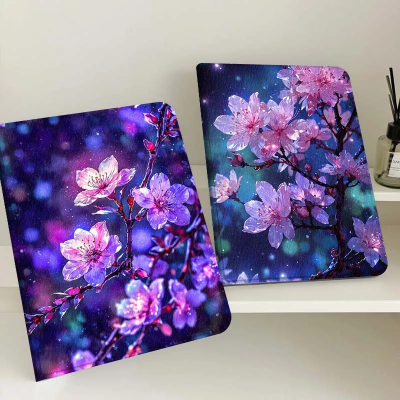 

Purple Cherry Blossom Petals Gift Tablet Case For Samsung Tab Galaxy S6 S11 A A7 A8 A9 A11 10.1 10.4 10.5 Plus Lite