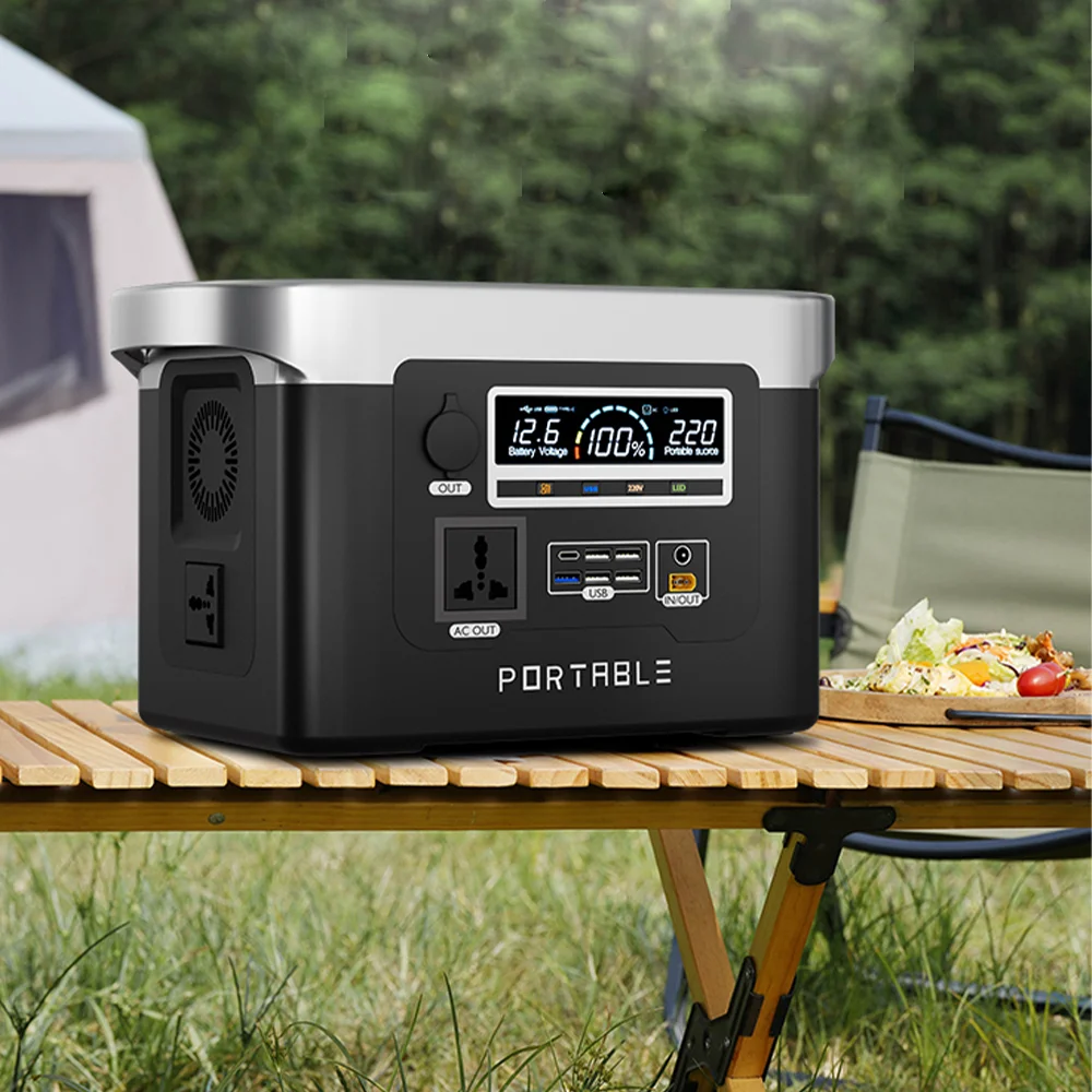 Large Capacity Portable Energy Storage 1500W 1200Wh Portable Charging Station Outdoor Camping Emergency Energy Storage boiler