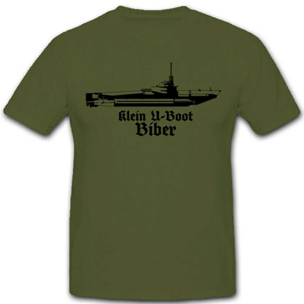 

Small U-Boot Biber Submarine Navy WH WK 2 Germany pattern - 100% cotton summer short sleeve O-neck printed Men's T-shirt.