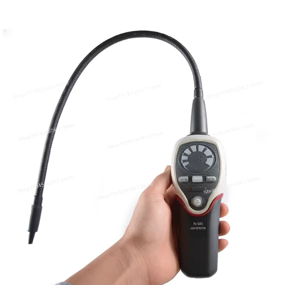 Portable Hydrogen Leak Detector 384 for 5% H2 & 95% N2 Gas Mixture, Industrial Refrigeration & HVAC Use with Carrying Case