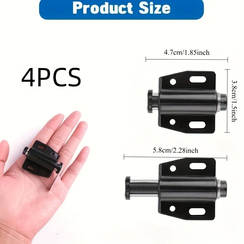 4 Pieces Easy-to-Install Door Magnets with Durable Plastic Construction, Suitable for Cabinets, Furniture, Cupboards, and Drawer