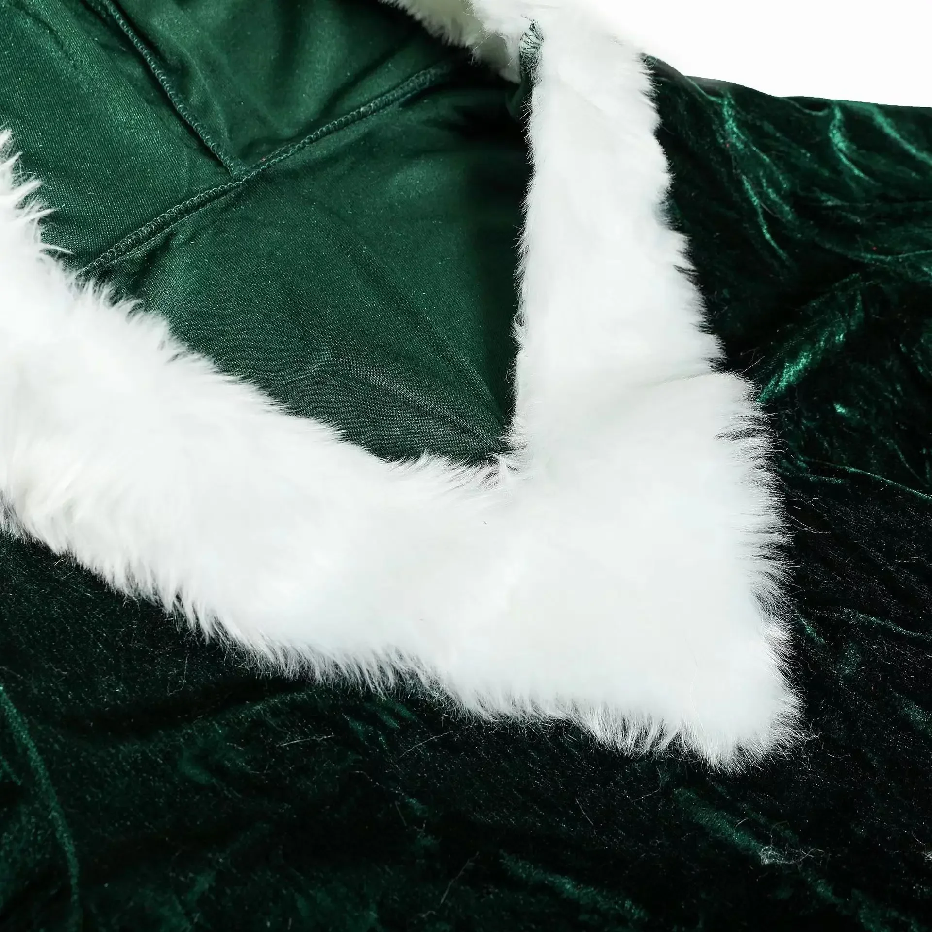 زي سانتا كلوز النسائي المخملي المثير: بدلة بقلنسوة بقصة ضيقة للسيدات البالغات لحفلات عيد الميلاد التنكرية