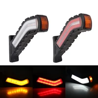 Luces de posición laterales para remolque, lámpara de señal de giro de agua corriente, luces externas universales para coche, furgoneta, camioneta, indicador de camión, 12-24V