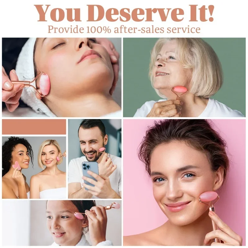 2Pcs Roller für Gesicht Hals Auge Gesichts Massage Kit Eis Gesicht Roller Gua Sha Bord Tragbare Gesichts Massage Roller heben Konturierung