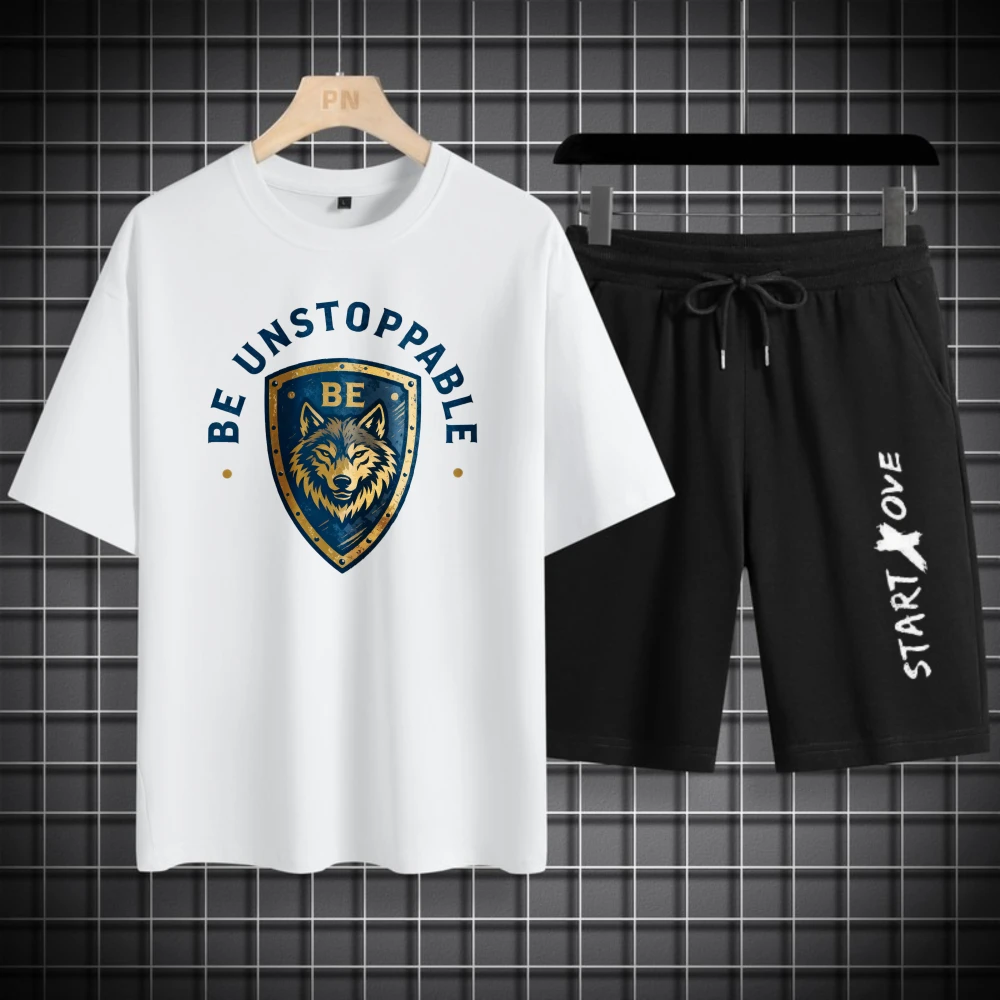 

Мужские футболки, комплекты с короткими рукавами + шорты, комплект свитшотов из полиэстера, дышащие мужские часы, мужская одежда, летняя мода