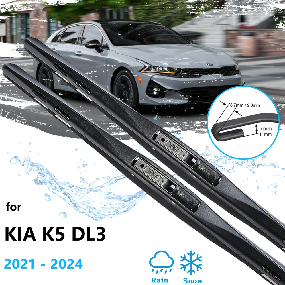 

2x Car Front Wiper Blades For KIA K5 DL3 LXS GT-Line EX 2021 2022 2023 2024 Optima Brushes Windscreen Windshield Accessories Arm