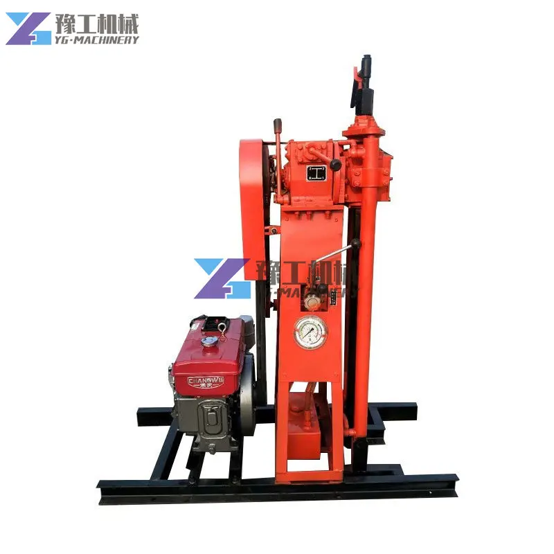 50m/100m Profondità Diesel Rock Drilling Rig Portatile Rotary Pozzi d'acqua Macchina di Perforazione Zaino Rig Idraulico Core Drilling Rig