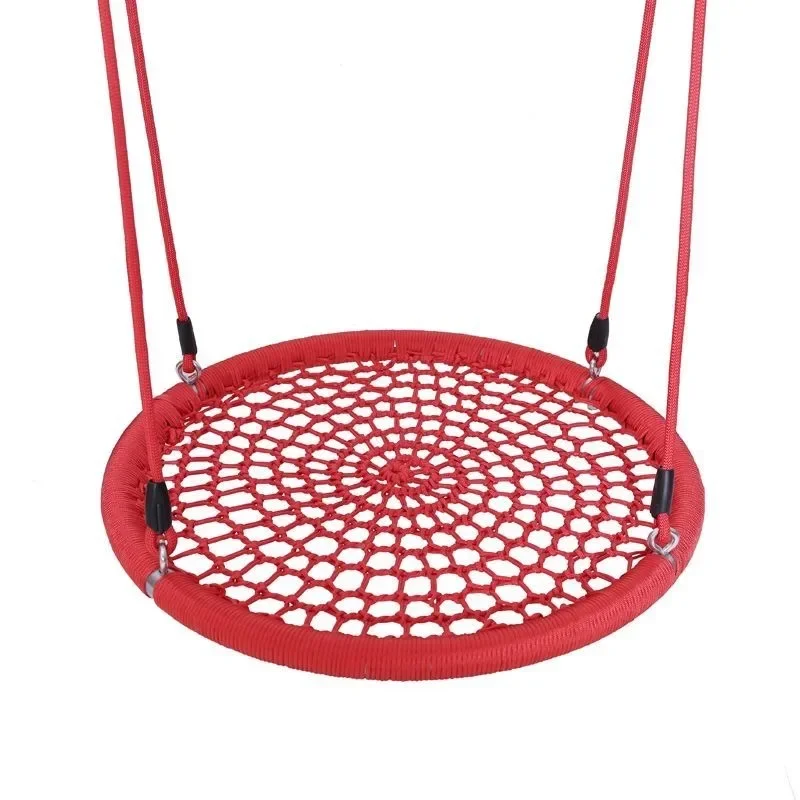 

Outdoor indoor swing, colorful woven disc swing