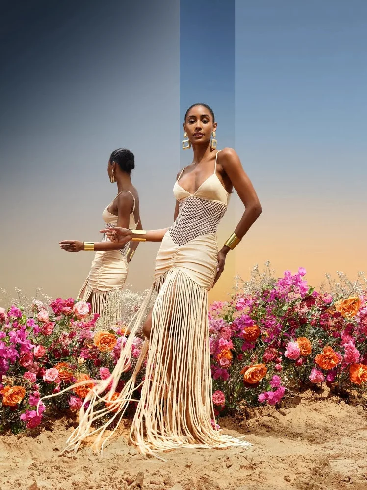 

Сексуальное облегающее платье с бахромой для женщин, летнее, приталенное, для банкетов