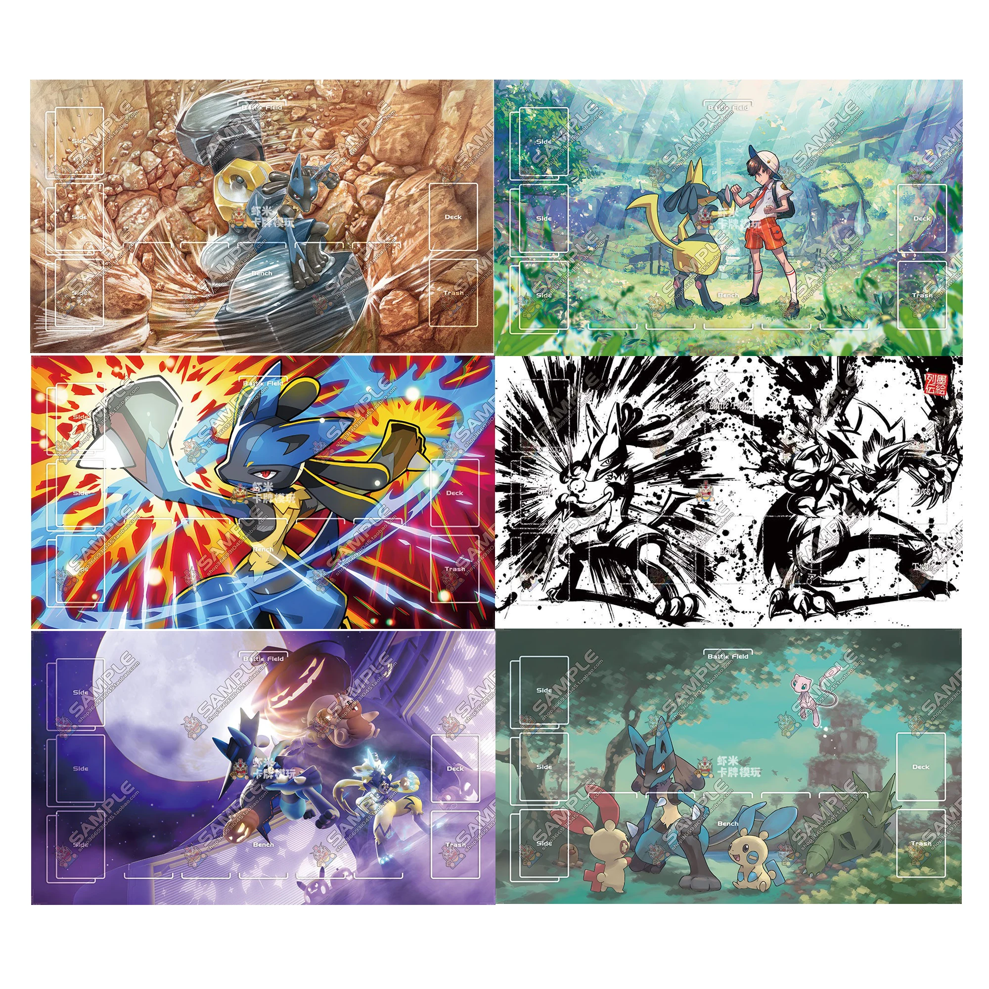 

17 стилей 600X350X2 мм Diy Ptcg Lucario Card Battle Mat Ptcg Lucario Single Player Board Game Card Duel Plate Battle Mat Подарочная игрушка