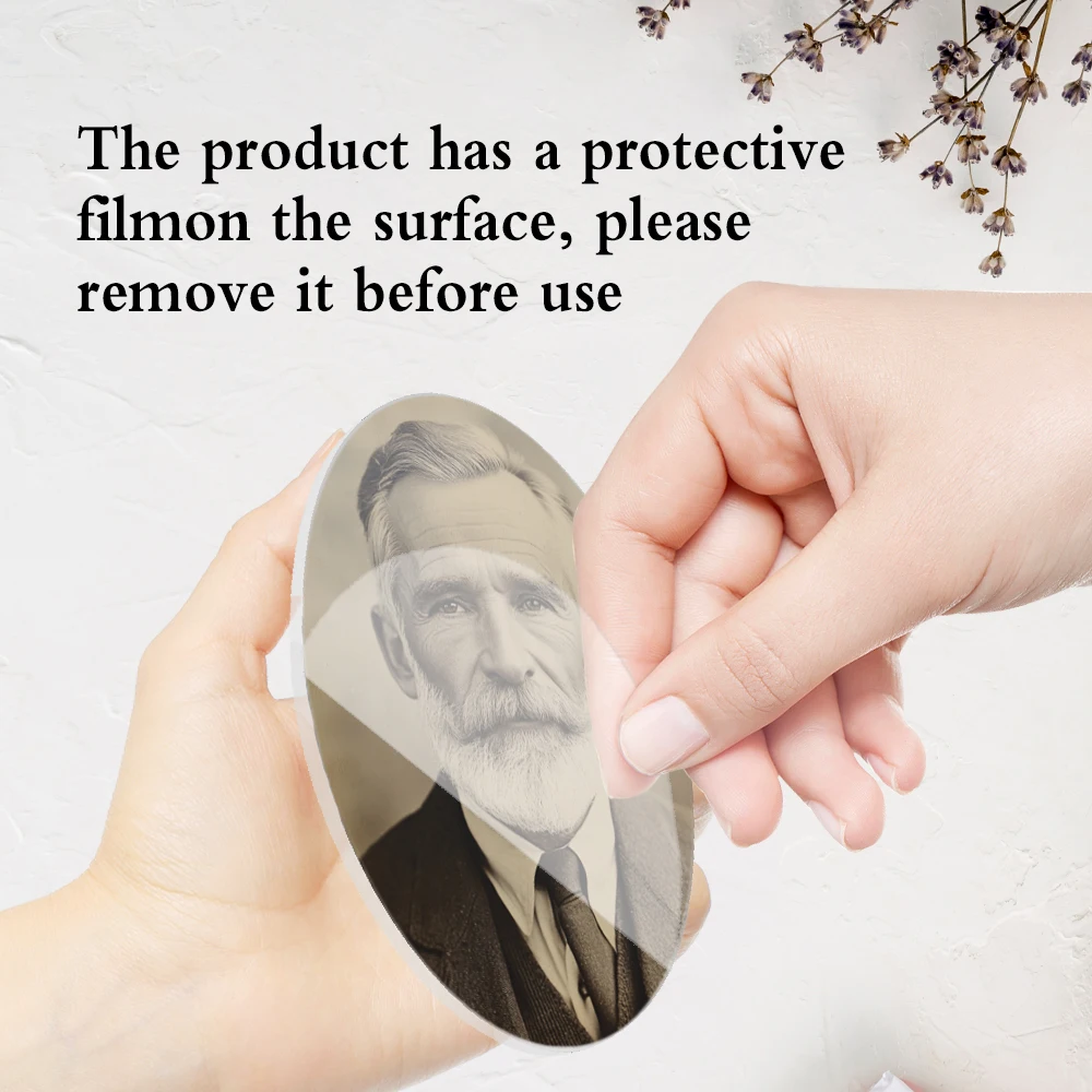 بلاطة تذكارية مخصصة للصور ثنائية الأبعاد (ليست ثلاثية الأبعاد) قطعة واحدة، مثالية لهدايا عيد الأم وعيد الأب ويوم الذكر.