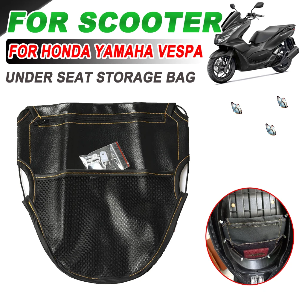 NVX155 PCX150 Motorcycle Scooter Seat Bag Under Seat Storage Pouch Bag Organizer For  TMAX XMAX 300 PCX NVX Vespa Forza 350 750