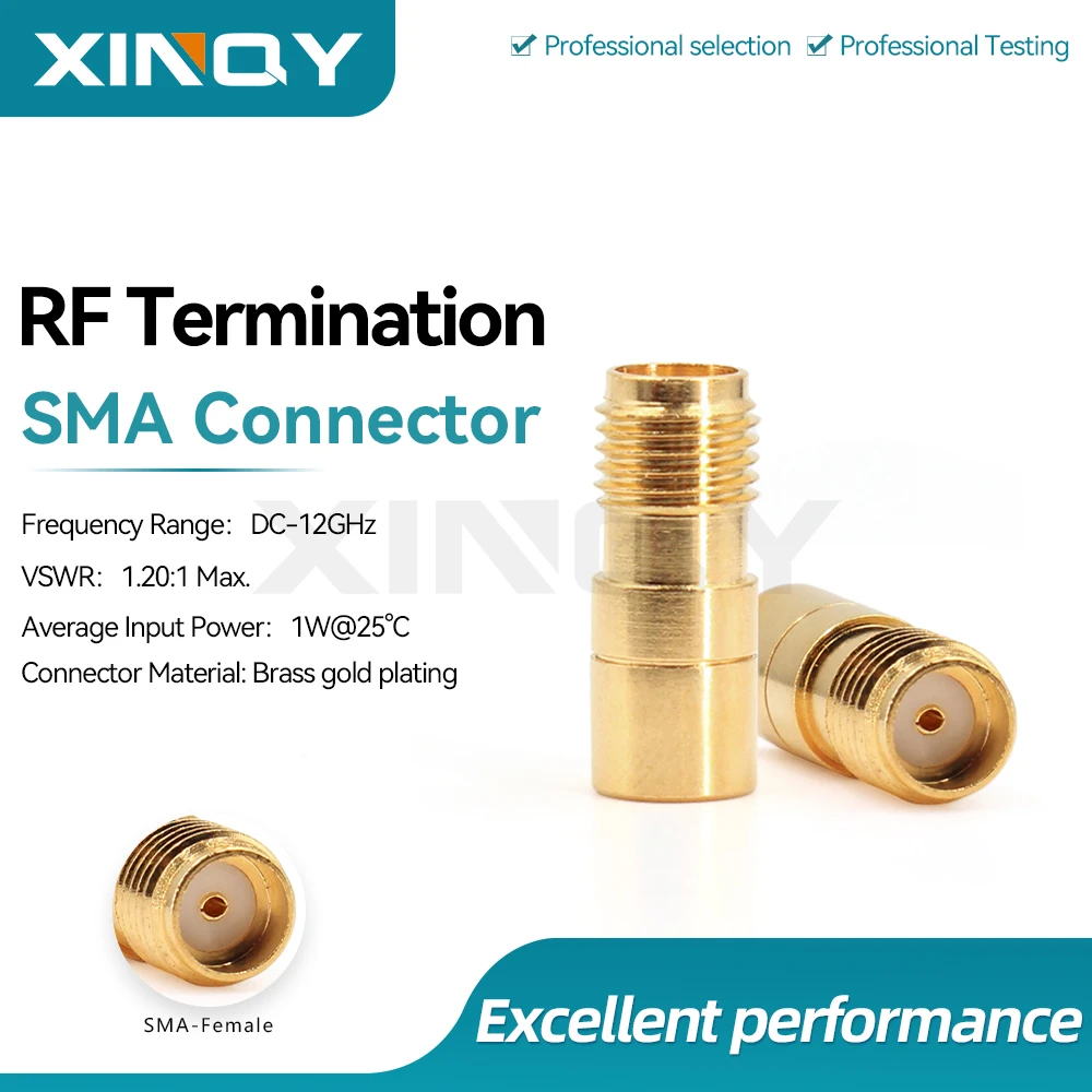 XINQY SMA Female 50 Ohm RF Coaxial Dummy Load, DC-12GHz 1W Termination, Adapter with External Thread Inner Hole