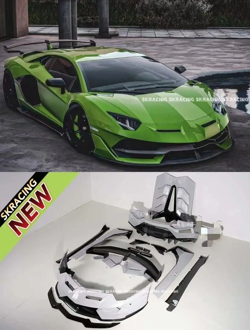 New Style For Lamborghinni Aventador S Upgraded SVJ Body Kits Wing Real Carbon Fiber+FRP