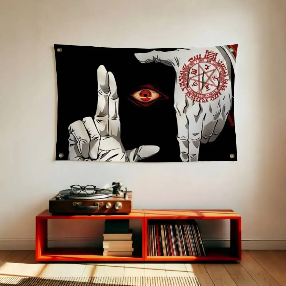 Cool H-Hellsing Ultimate Logo Flag Suitable For Party Club Outdoor Interior Wall Decoration Banner Fans Gift