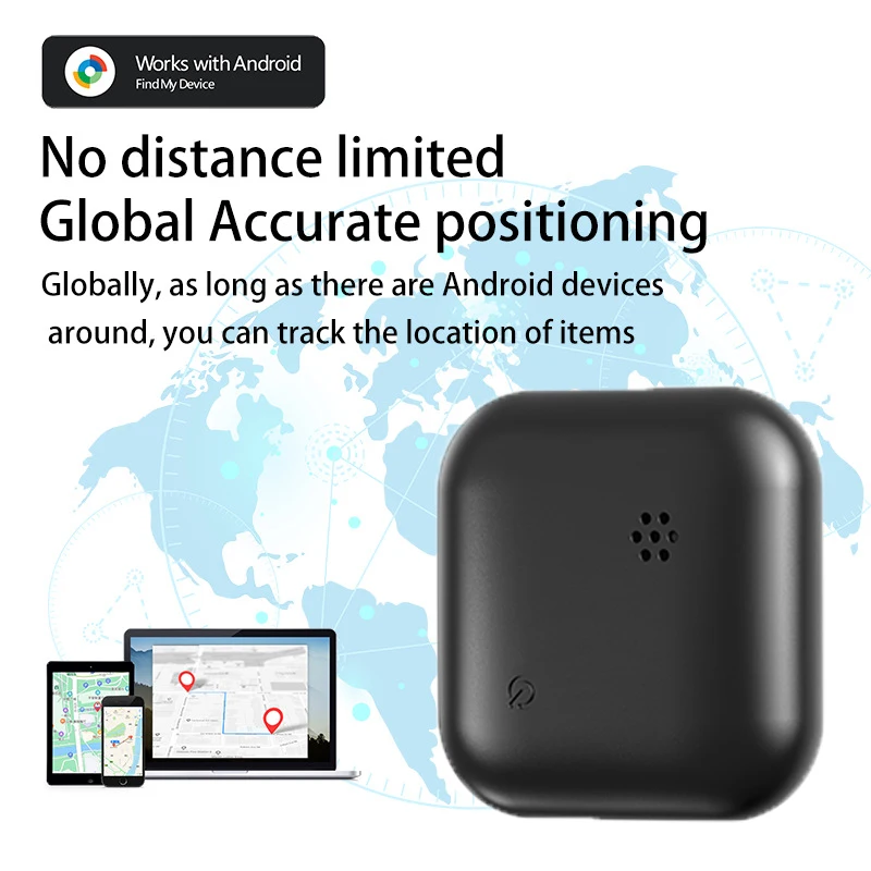 Google Find My Device Tracker (Android) | IP67 Waterproof Tag for children/Keys/Wallets/Pets, Wireless positioning anti-lost