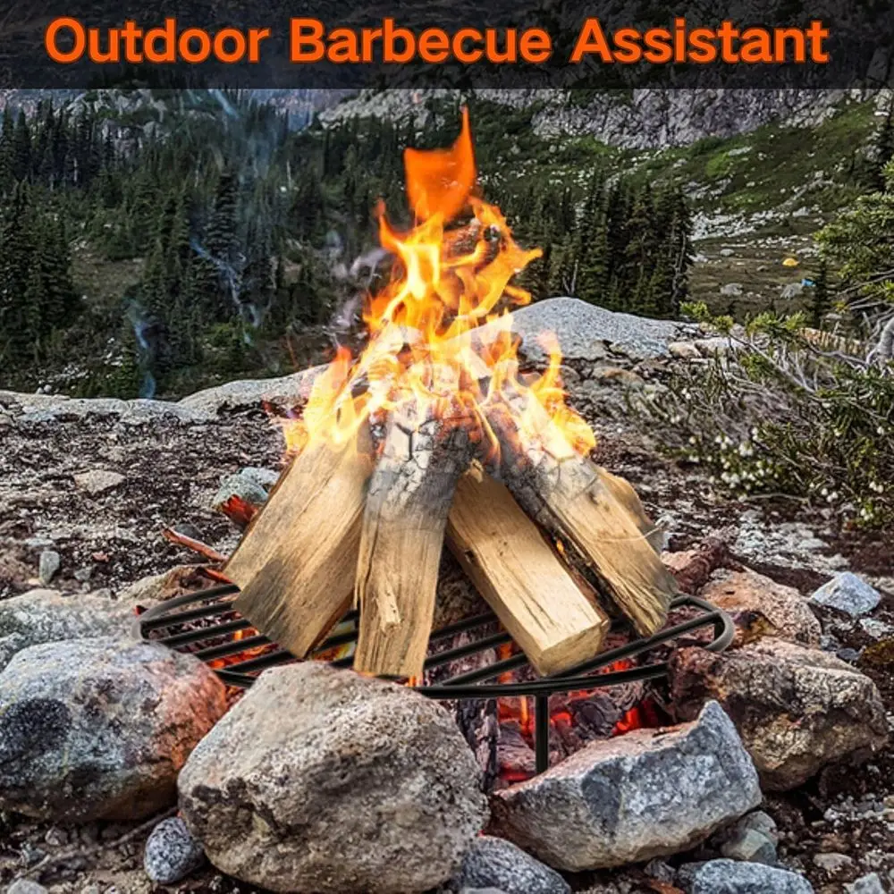 Portable 30 Outdoor Fire Pit with Legs for Grilling and Campfire Cooking