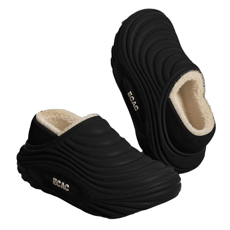 شتاء دافئ وعدم الانزلاق زوجين القطن سحب حقيبة رئيس مقاوم للماء نعال من القطن المنزل أحذية قطنية الرجال والنساء 2025 جديد