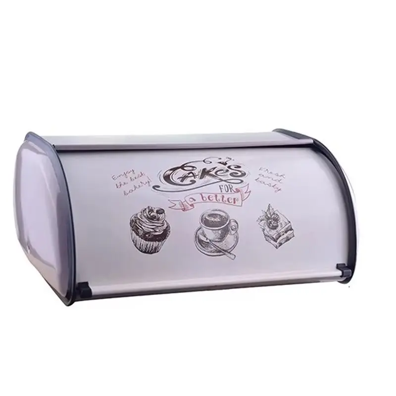 

ABJN-Bread Box Metal For Kitchen Large Household Food Container Bread Bin Food Storage Containers Bread Storage Box C
