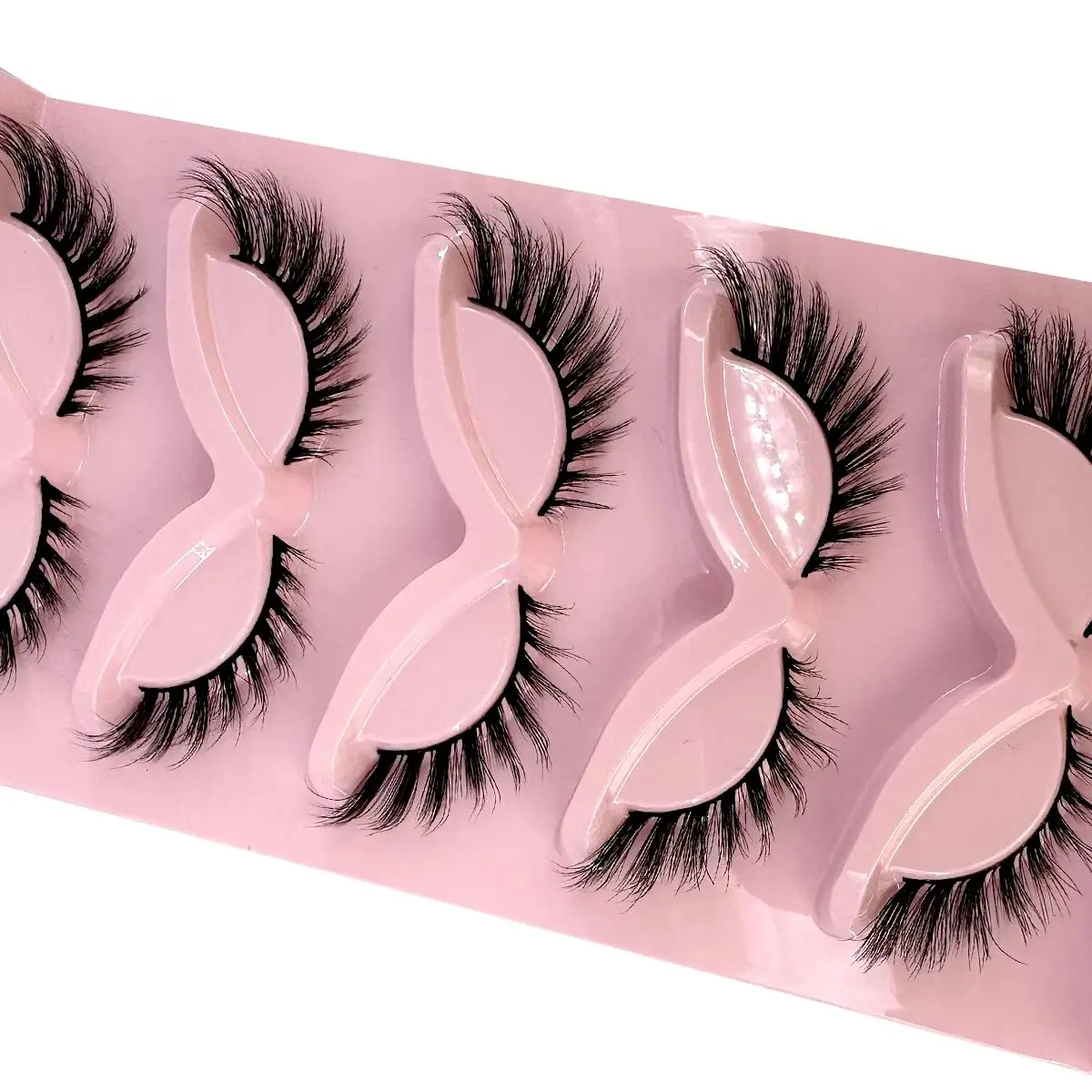 New Cat Eye Lashes Mink Eyelashes 3D Curl Winged Natural Realistic Messy End Eye Elongated Thick False Eyelashes Soft Fake Lashe