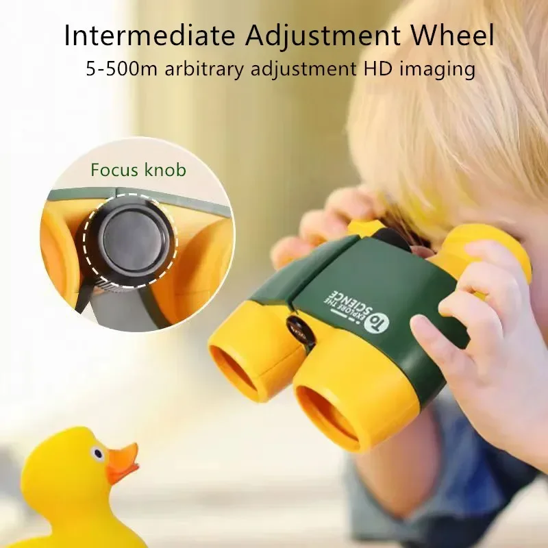 Telescopio Binocular profesional para niños, juguete educativo para observar aves al aire libre, plegable de alta resolución