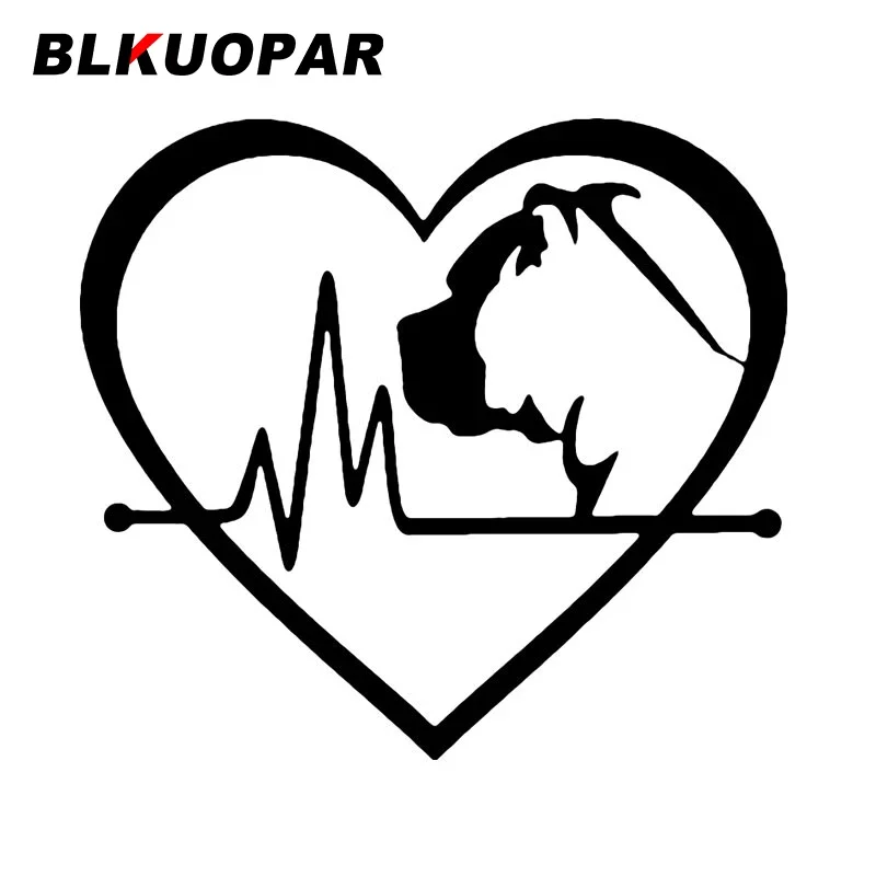 

BLKUOPAR Bully Dog Heartbeat Love Creative Car Sticker Sunscreen Waterproof Decal Funny Window Sunshade Motorcycle Car Lable